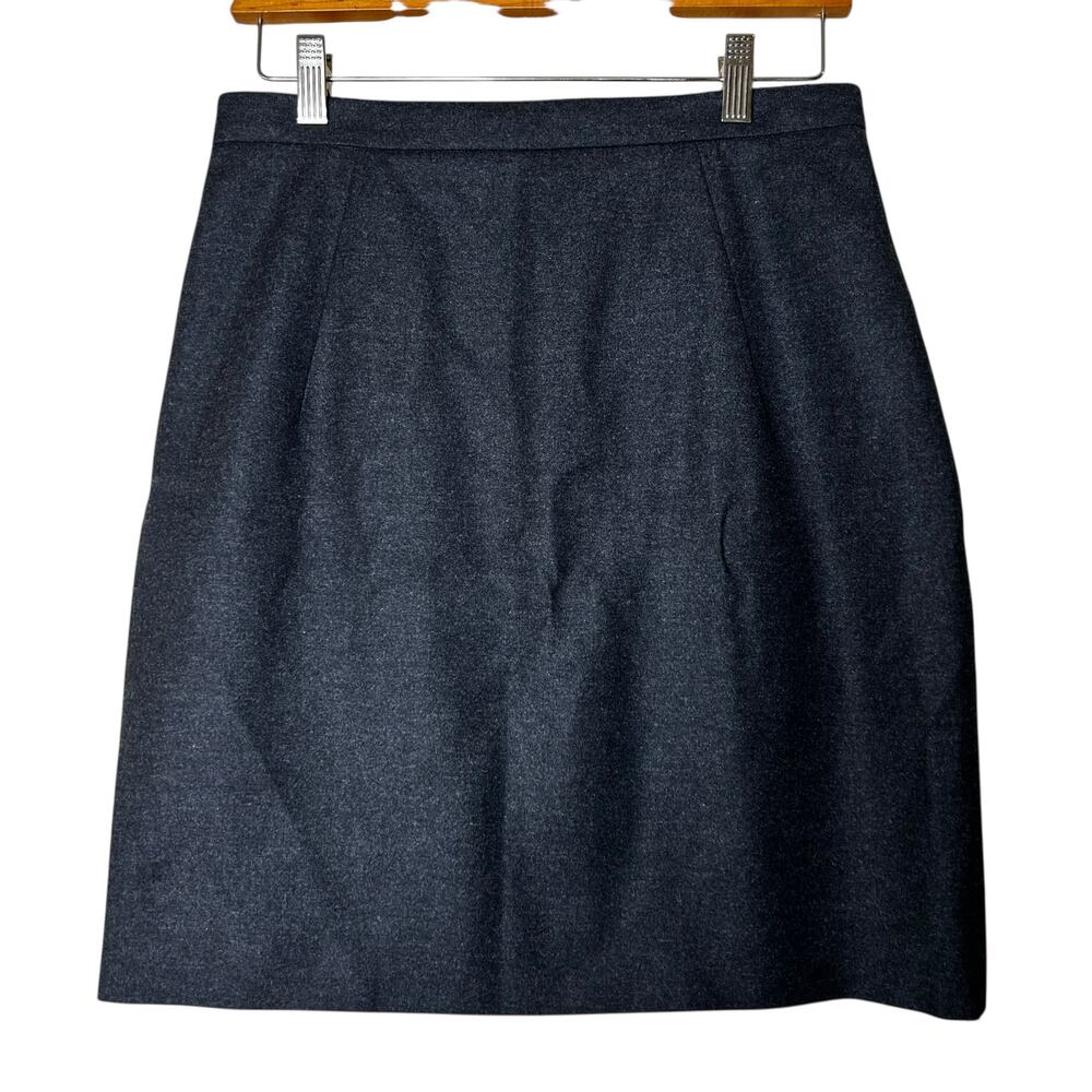 Yves Saint Laurent Skirt‎ Size 14 Wool Cashmere Mini Straight Pencil Business